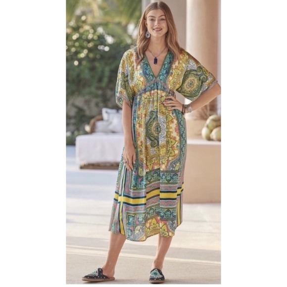 Sundance Dresses & Skirts - Sundance Dress Bella Verona Boho Mixed Print Sz Small Resort Vacation